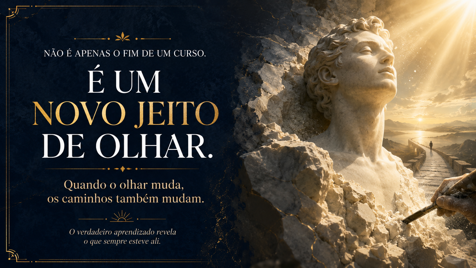Imagem do artigo sobre o escultor que revela em vez de retirar.